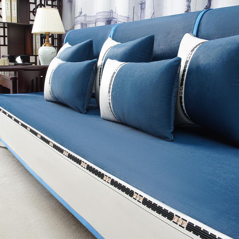 

Подушка для дивана Four Seasons Universal Cover Cover New Chinese Style Искусственная кожа для спинки, чехол для полотенца, ткань для дивана, нескользящая подушка из розового дерева 70*70cm