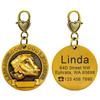 Medaglietta ID Personalizzata per Cani Targhette Personalizzate per Cani Placca Nome Anti-smarrimento Incisione Gratuita Ciondolo per Animali Domestici per Collari Collane Placcato Rame