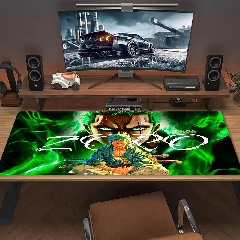 Roronoa Zoro Color Mouse Pad Large Gaming Table Cushion Non-slip Laptop Tablet Big Mousepad XXL Mat Mini PC Playmat With Lock Edge