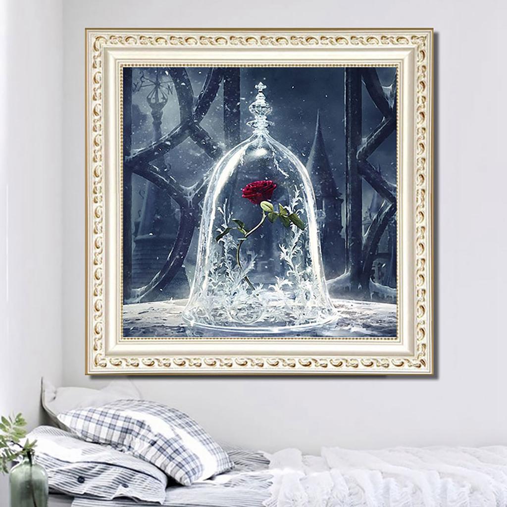 DIY Full Drill Diamond Painting 5D Effect Crafts Stitch Kit Home Decor (Rose S Size)
