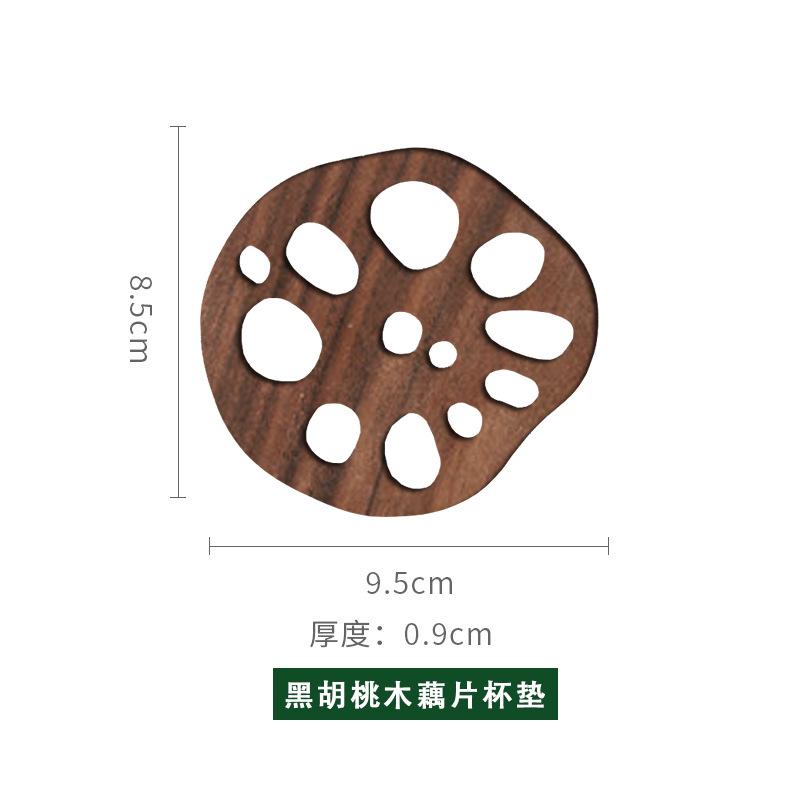 Ebony Sandalwood Placemat Creative Lotus Root Slice Coaster Insulation Pad  Kung Fu Tea Coaster Home Kitchen Placemat