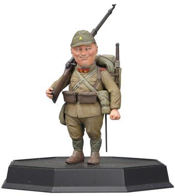 FineMolds World Fighter Collection Imperial Japanese Army Infantry Private Oshimizu Type 38 Infantry Gun Plastic Model Unpainted Assembly Kit FT03