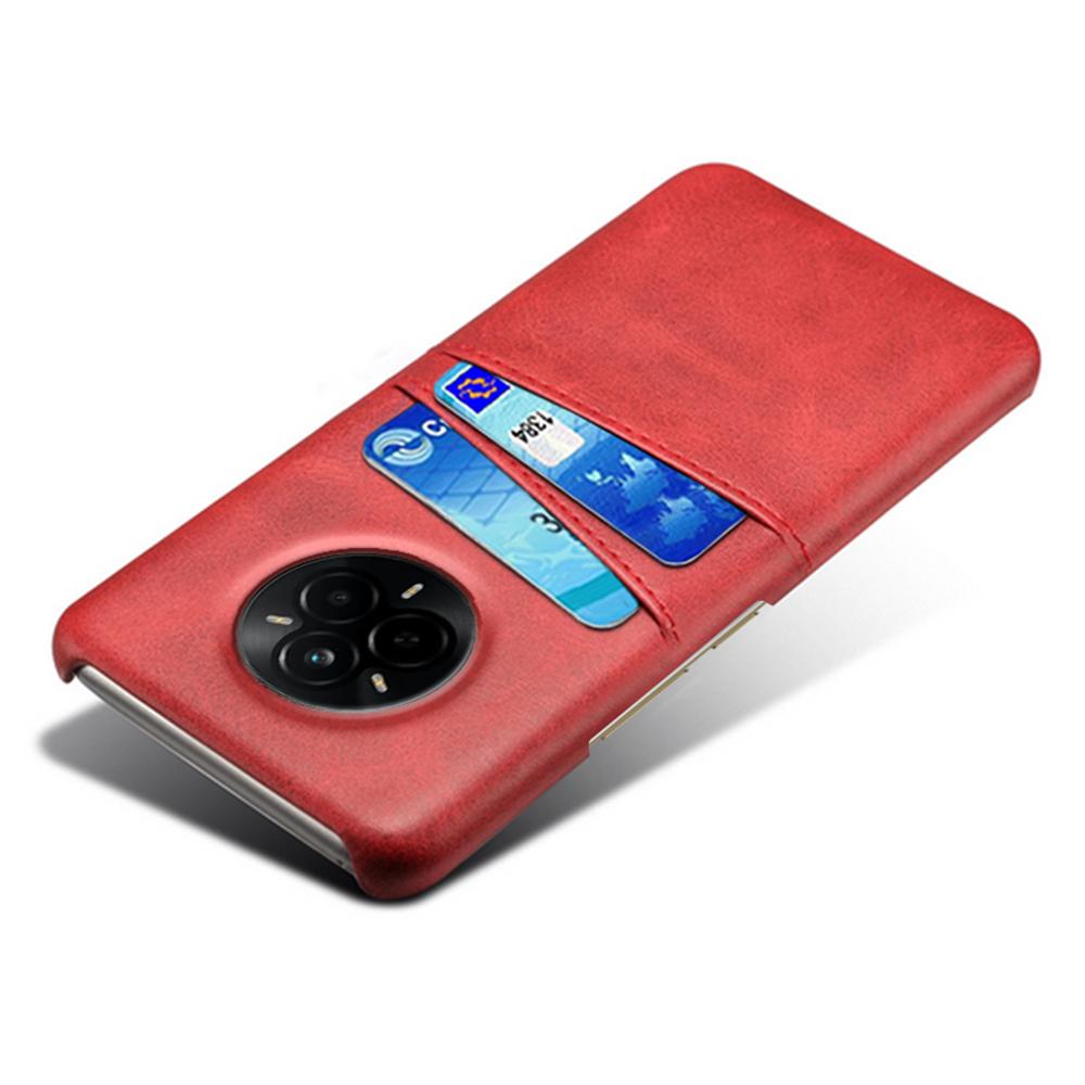 For Realme 14 Pro 5G Case Dual Card Slots PU Leather+Hard PC Phone Cover