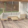 Day and Night - Day and Night Garden Furniture 7 Pieces Cream Pine Wood Cushions