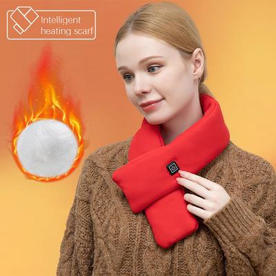 Electric Neck Heating Scarf Winter Warm Heated Scarfs Soft Three-gear Temperature Control Neck Wrap Warmer No Battery
