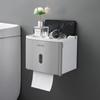 Mounted No Punching Roll/Draw Paper Dispenser Toilet Paper Holder Storage Rack Tissue Box Shelf