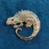 SKEDS Classic Women Men Vintage Crystal Lizard Badges Brooch Fashion Baroque Boutique Shining Pin For Ladies's Clothing Coat