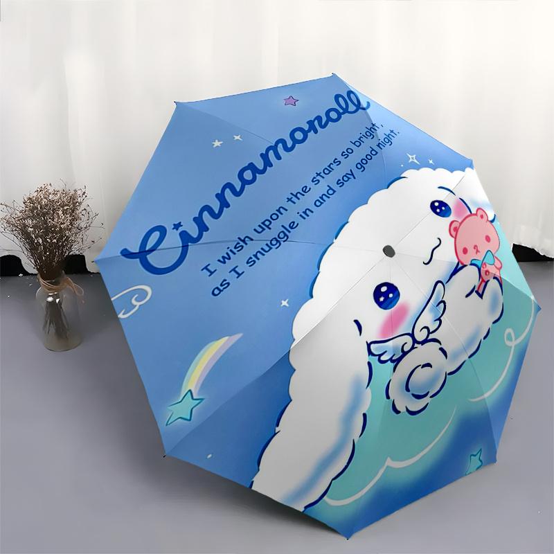 Cinnamoroll,Cloud Automatic Umbrella-Foldable, Durable 8-Bone Design, Compact and Stylish, Great for Camping, Halloween, Christmas, Mother's