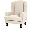 Wingback Chair Covers 2 Piece Wing Chair Slipcover Stretch Slipcover for Wingback Chairs Wing Chair Cover with Elastic Bottom Non-Slip Furniture Cover