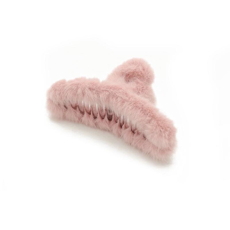 Winter Plush Hair Claw Elegant Acrylic Hairpins Women Hair Clip Barrette Crab Headwear Girls Hair Accessories