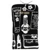 MARY QUANT Zippered Towel Water Bottle Case with Cosmetic Motif (Black) 001633-0002-03