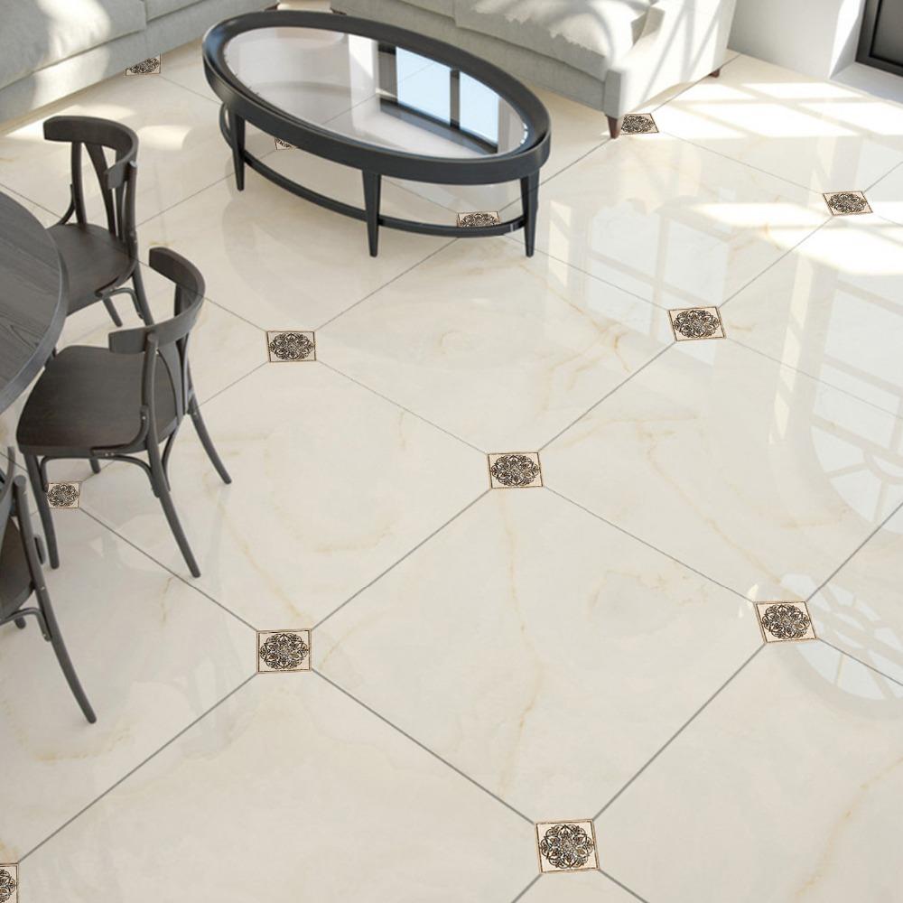 10 stk Parkettfliser mønster veggklistremerke Vannstråledekorasjon kjøkken baderomsskap vanntett keramisk kunsttapet oljebestandig