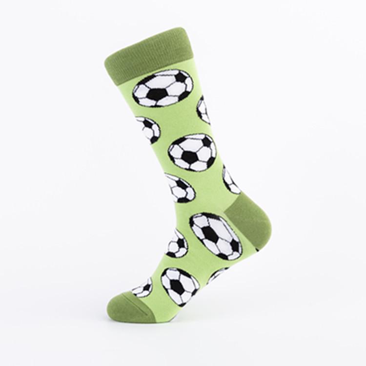 Men's Trendy Long Cotton Jacquard Socks: Autumn/Winter Ball Series