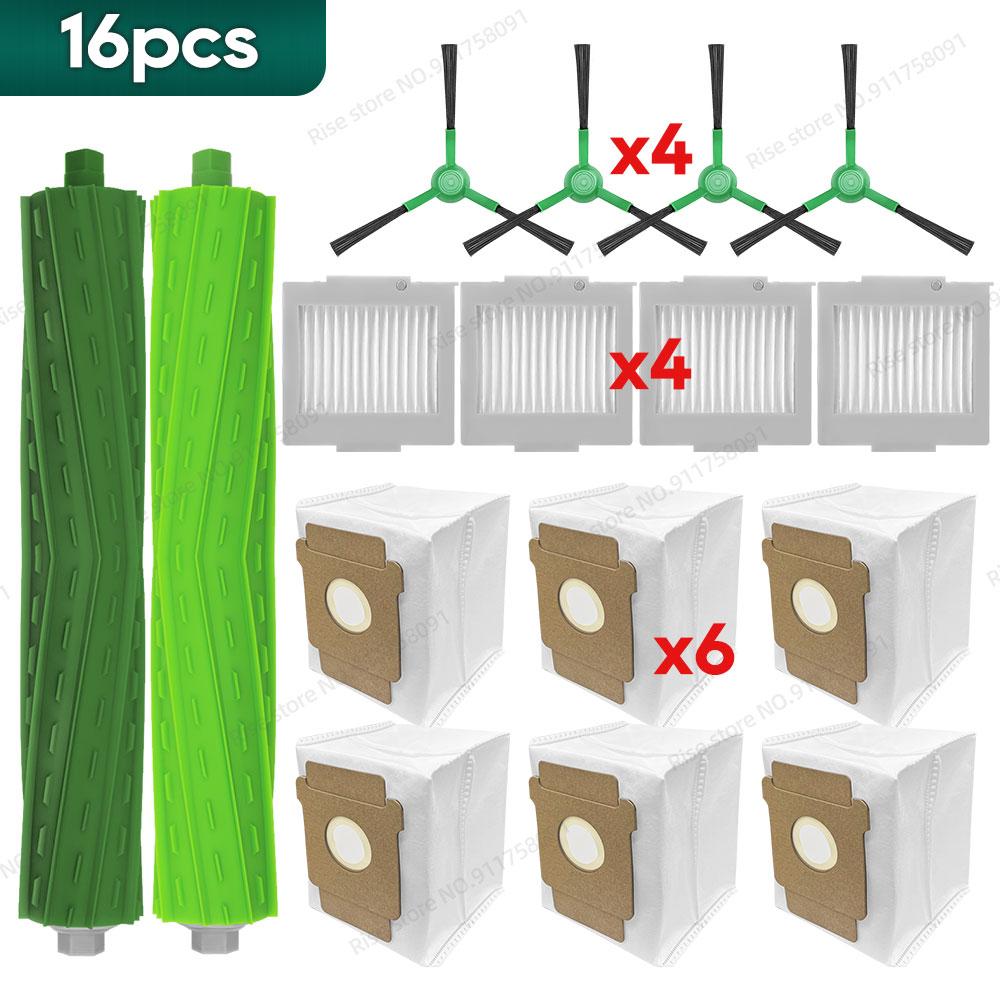 Compatible for iRobot Roomba Max 705 Vac / Roomba Plus 504 Vac Spare Parts Main Brush Filter Dust Bag Accessories