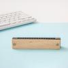Diy White Embryo Wooden 16 Holes Little Harmonica Musical Instrument Kids Early Educational Enlightenment Toys