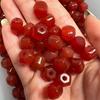2026 Hexagonal Red Agate Lantern Beads, 9×11mm, for DIY Jewelry: Earrings, Rings, Pendants, Bracelets, Necklaces