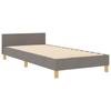 Bed Frame with Headboard Taupe 90 X 190 Cm Fabric