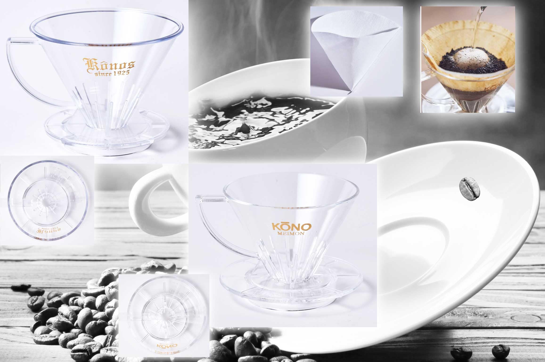 

Meimon Coffee Dripper KONO Style (Kono Style) Made in Japan [Meimon Filter (Resin Coffee Dripper) for 2 People, N Type (Professional) K Type