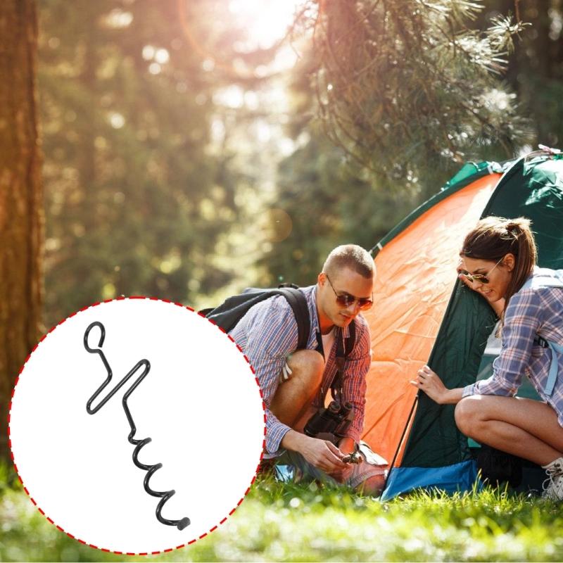 4pcs Impregnable Inflexible Tent Stakes Canopies Awnings Nails Tent Pegs Stakes for Firmly Anchoring Tents