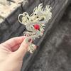 Women Hair Claw Chinese Style Dragon Shape Anti-slip Teeth Hair Clip Back Head Shark Hair