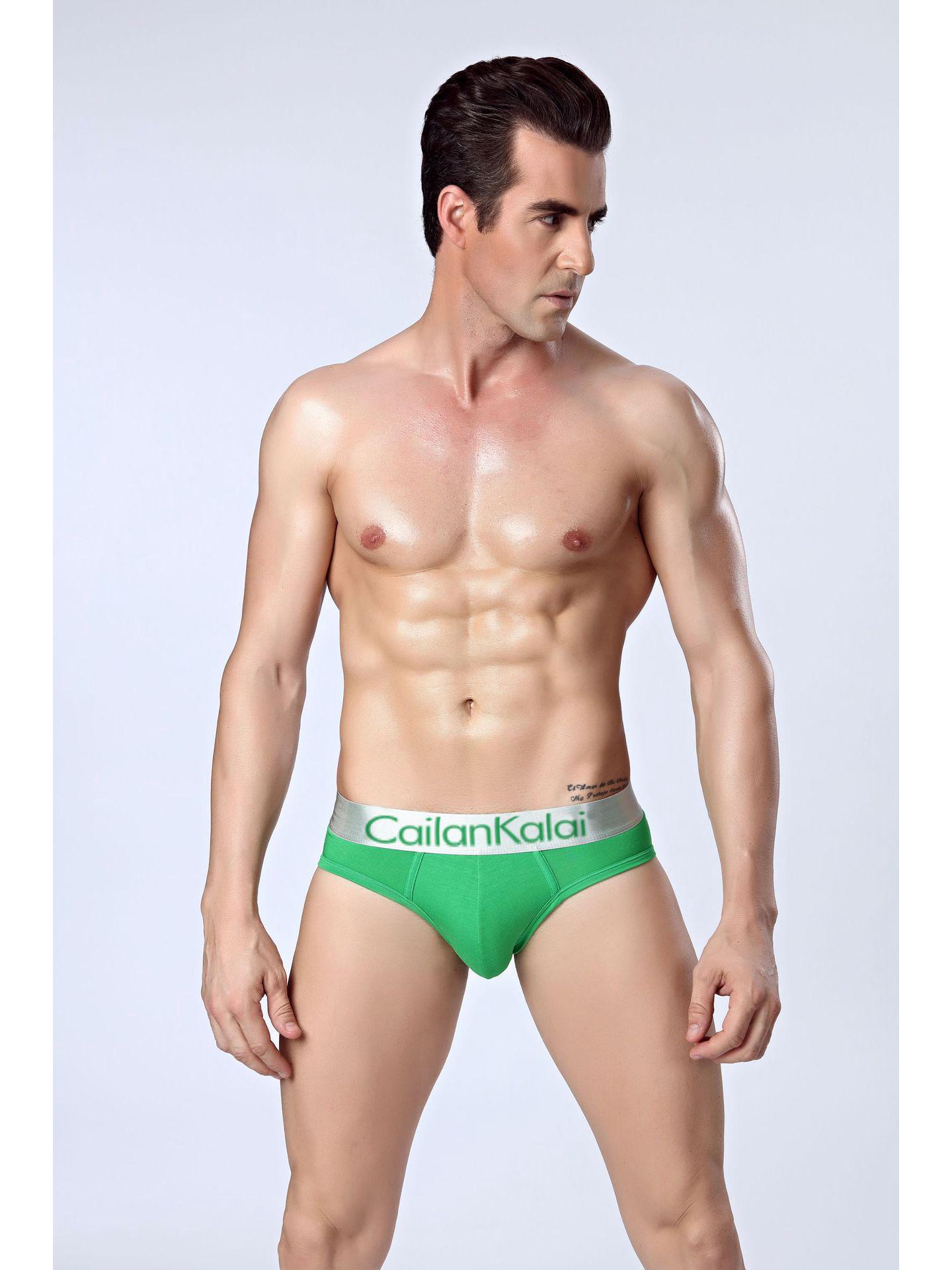 

Мужские молодежные трусы из модала ZKIICK - Удобный, дышащий шелк M зелёный