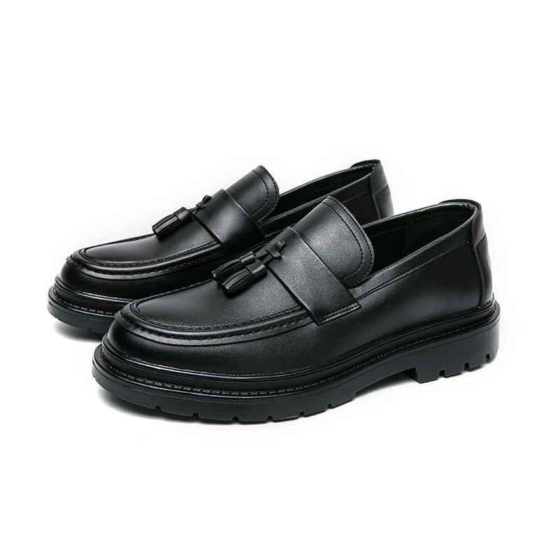 Black tassel men's Loafers soft Moccasins high-quality spring and autumn genuine leather shoes men's business shoes for men