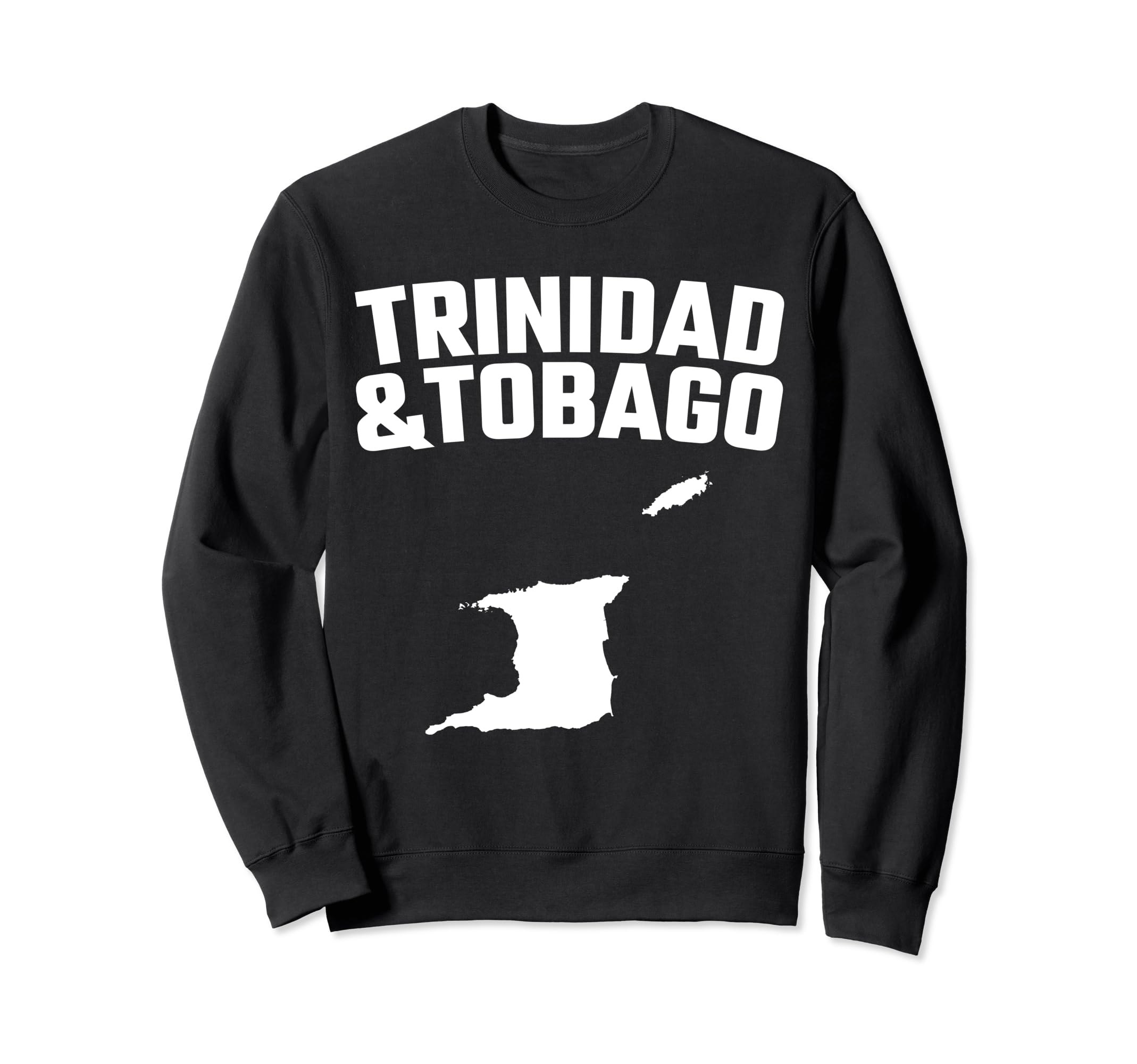 

Isolated white silhouette sweatshirt of the map of Trinidad and Tobago