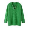 Twist Sweater Women's Temperament Gentle Lazily Winding Knit Jacket Loose and Loose Outside Wear Outside Wearing