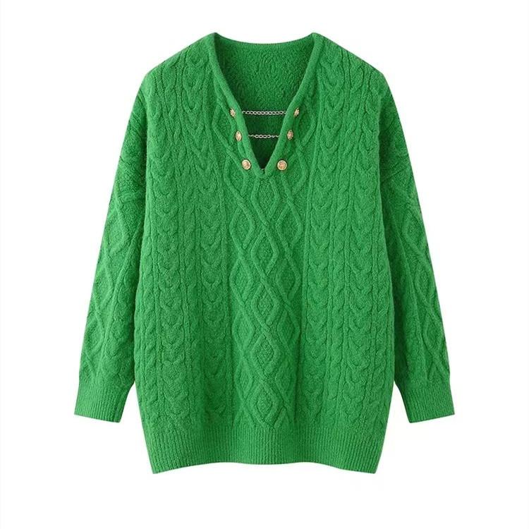 Twist Sweater Women's Temperament Gentle Lazily Winding Knit Jacket Loose and Loose Outside Wear Outside Wearing
