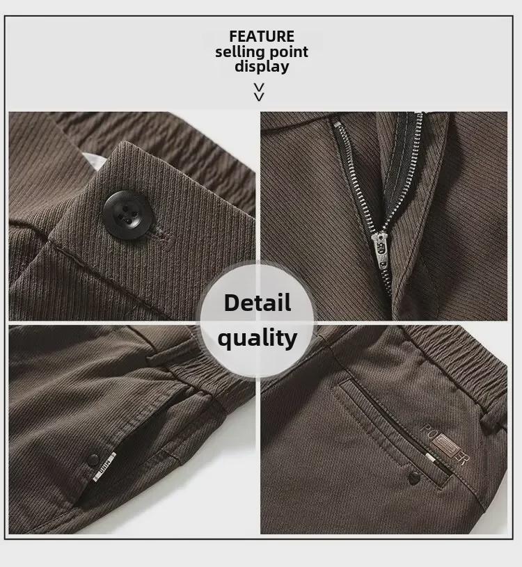 2024 Men's Korean Business Casual Straight Fit Solid Color Pants - Spring/Autumn