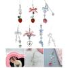 Fashionable Bowknot Phone Charm Strawberry Decorative Pendant Star Bag Pendant Heart Phone Jewelry for Fashion Outfits