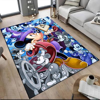 1pz Tappeto Area Tappeto Mickey Mouse, Camera da Letto e Sala Giochi Durevole, Resistente alle Macchie e Facile da Pulire, Soggiorno