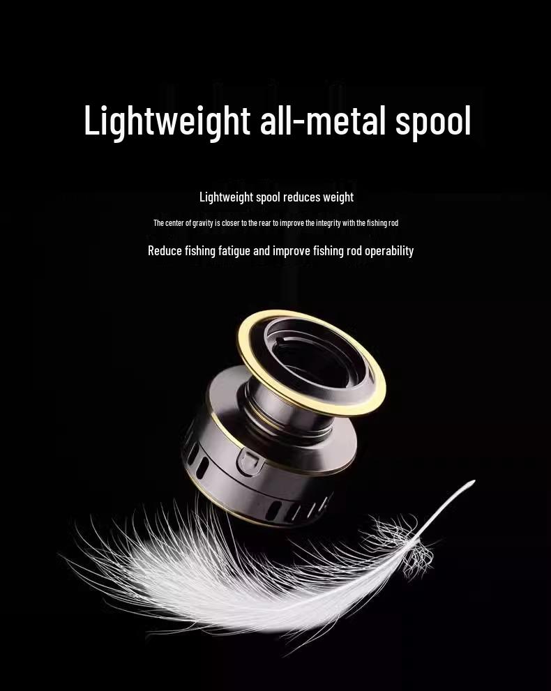 All-Metal Spool Fishing Reel for Long Casts and Lure Fishing