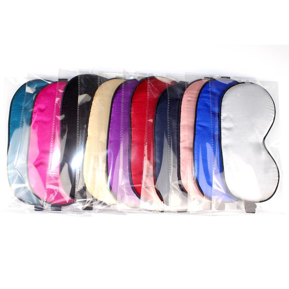 Natural Silk Sleeping Eye-Shade Elastic Blindfold Comfortable Eye Cover for Travel Nap Shift Work