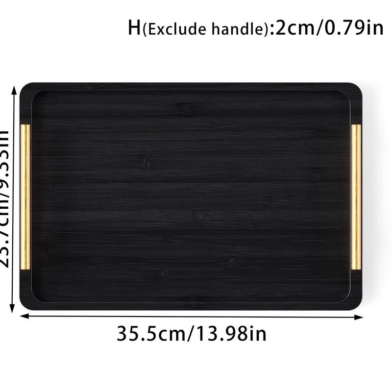Ruhan Black Bamboo Serving Tray