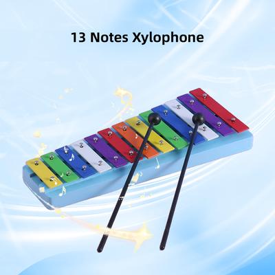 13 Noten Glockenspiel Xylophon Bunte Metalltasten Percussion Rhythmus Handheld Musikinstrument