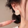 Gradient Color Flower Earrings Resin Women Earrings Vintage Floral Stud Earrings  Girls