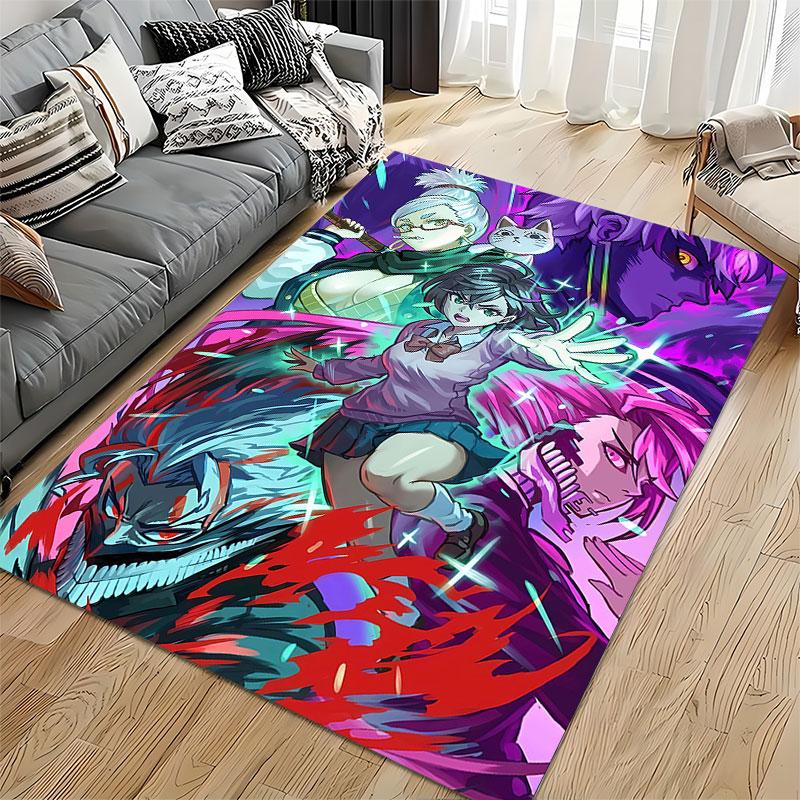 Anime Style Action Scene Carpet suitable as a non-slip mat for the living room or bedroom sofa