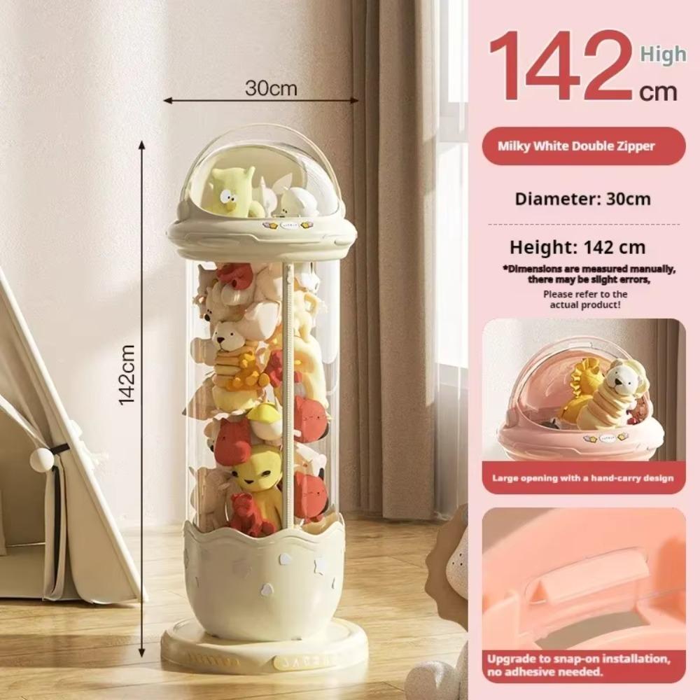 Plastic Plush Toy Storage Tube Moistureproof Children's Toy Storage Bucket New Doll Storage Box