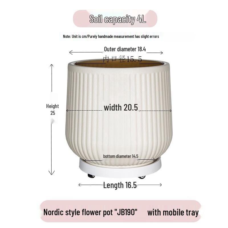 KEYSHEEL Antique Roman Style Plastic Flower Pot