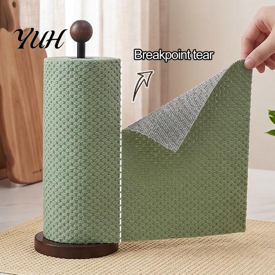Multi Purpose Cleaning Cloth Microfiber Roll, Tearable Double Side Towels, Reusable Kitchen Dish Grease Removing Rags for Dishwashing And Countertop