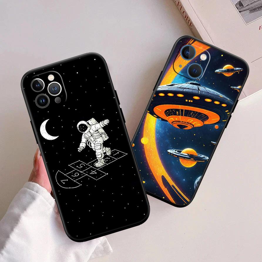 RA4 Astronaut Space Moon Alien Case for Samsung A11 A12 A13 A15 A52S A53 A55 A56 A70 A71 A72 A73 F06 F16 F56 S10 Plus S10e