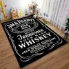 Jack Daniel's Label Carpet Suitable As a Non-slip Mat for the Living Room or Bedroom Sofa