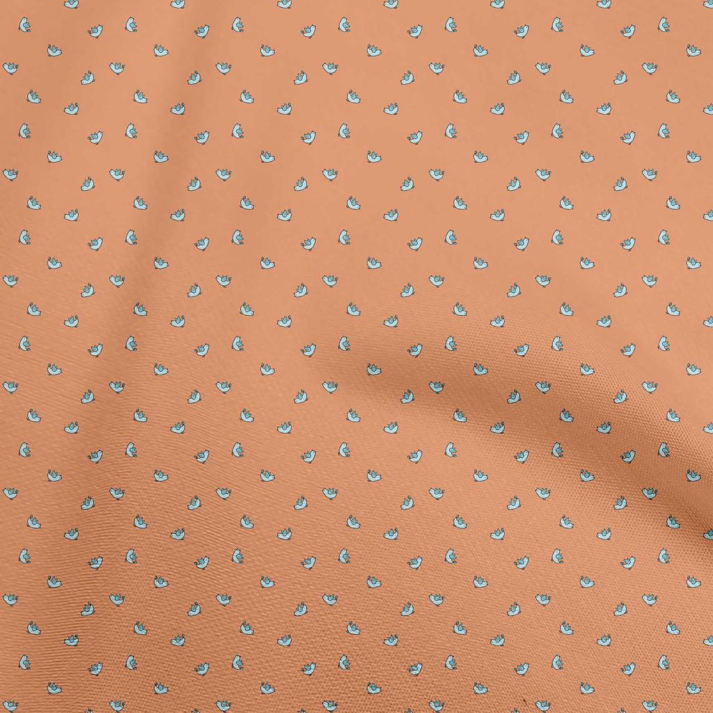 oneOone Cotton Flex Light Blue Fabric Bird Fabric For Sewing Printed Craft Fabric By The Yard 40 Inch