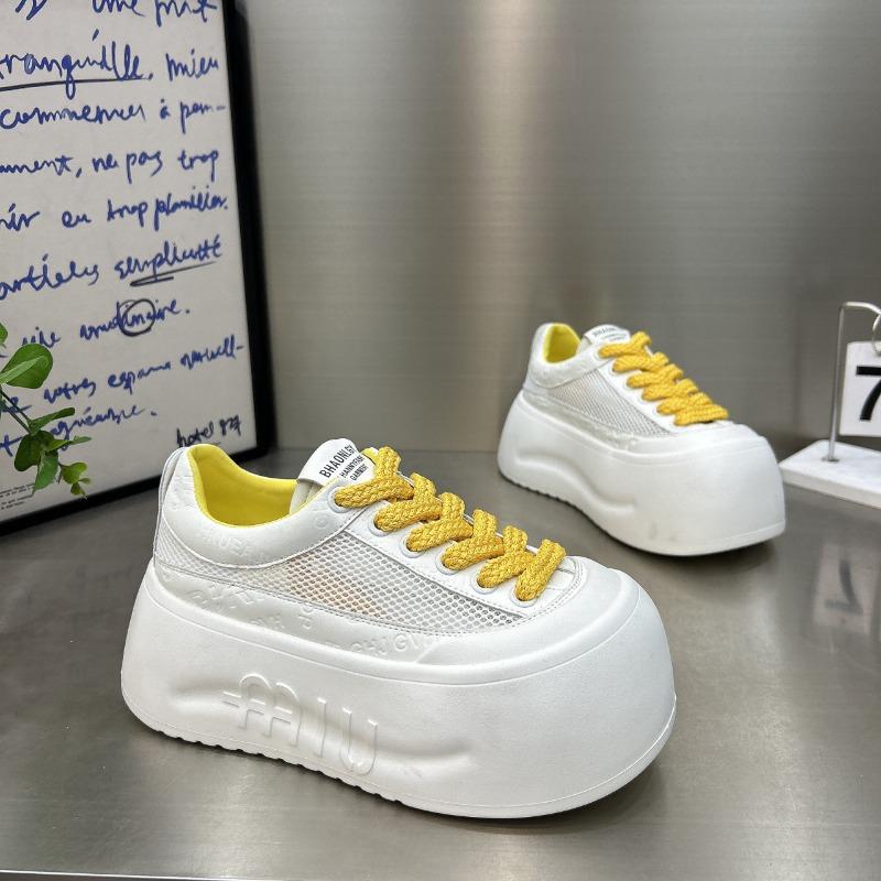 Thick-soled Thick-soled White Shoes Women's New Summer Mesh Breathable Small Board Shoes Casual Sports Shoes