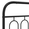 Metal Bed Frame with Headboard and Footboard Black 75 x 190 cm