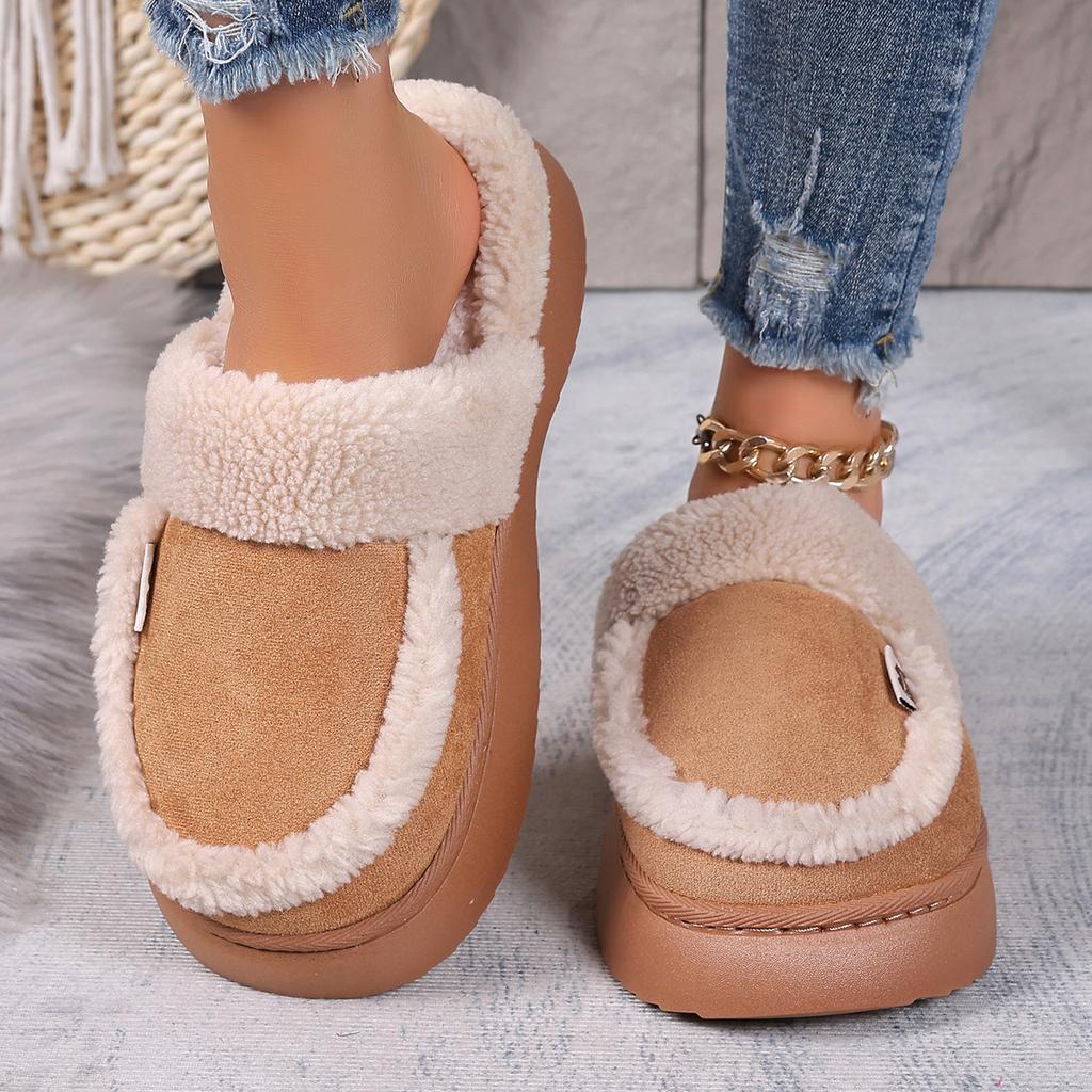 Women Fashion Slippers Casual Couple Home Shoes Women 2025 Slip-on Soft Thick Soled Slides Women Winter Indoor Comfort Slippers