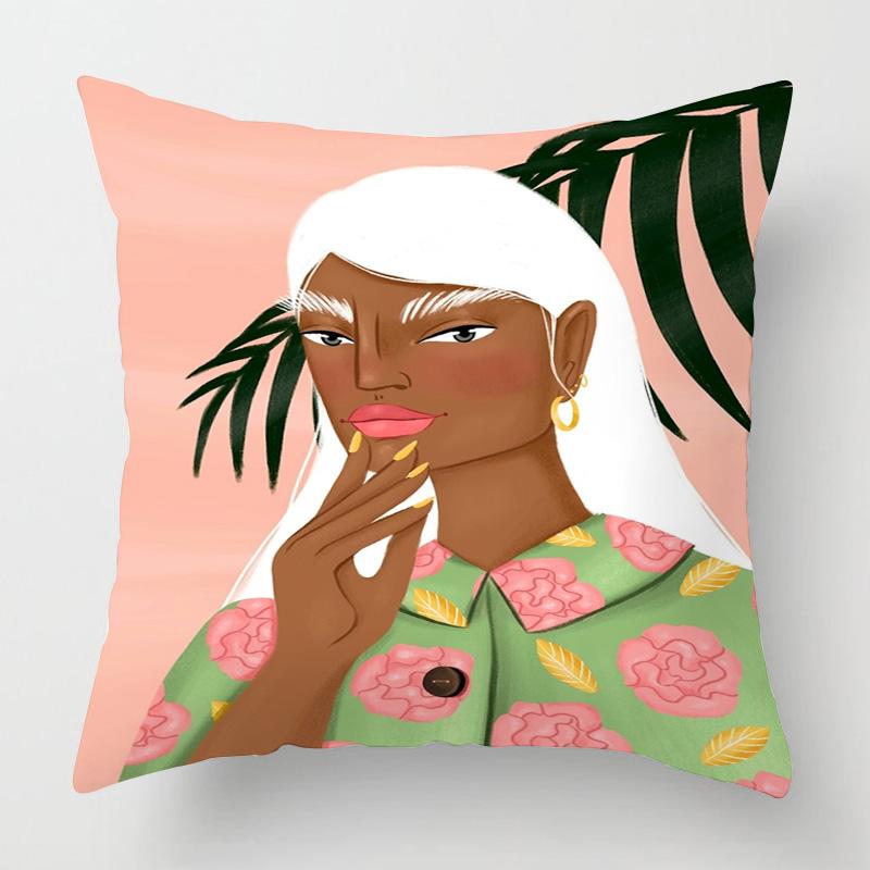 Nordic Style Abstract Art Figure Pillow Case 40x 40cm Living Room Sofa Decorative Cushion Cover Room Decorative Aesthetics