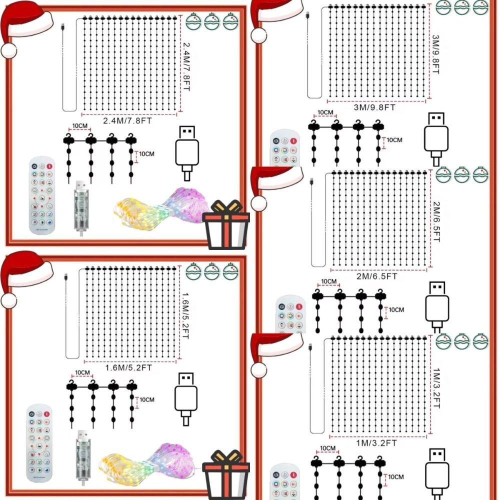 RGB Smart Curtain Lights Music Sync LED Party Lights New DIY Pattern Lights  for Valentine's Day