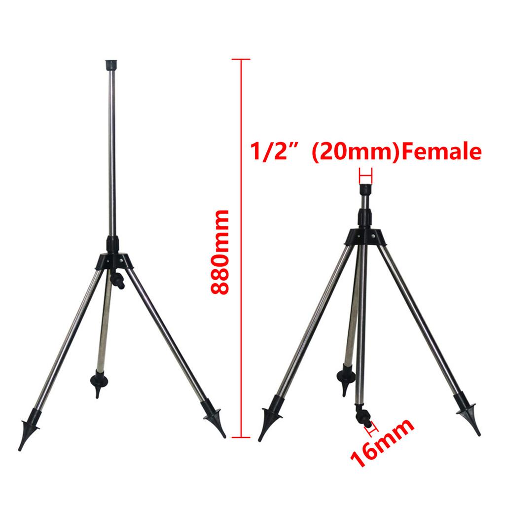 1/2" Male Thread Rotating Rocker Sprinkler Stainless Steel Tripod Auto-Rotary Garden Lawn Orchard Greenhouse Irrigation Sprayer